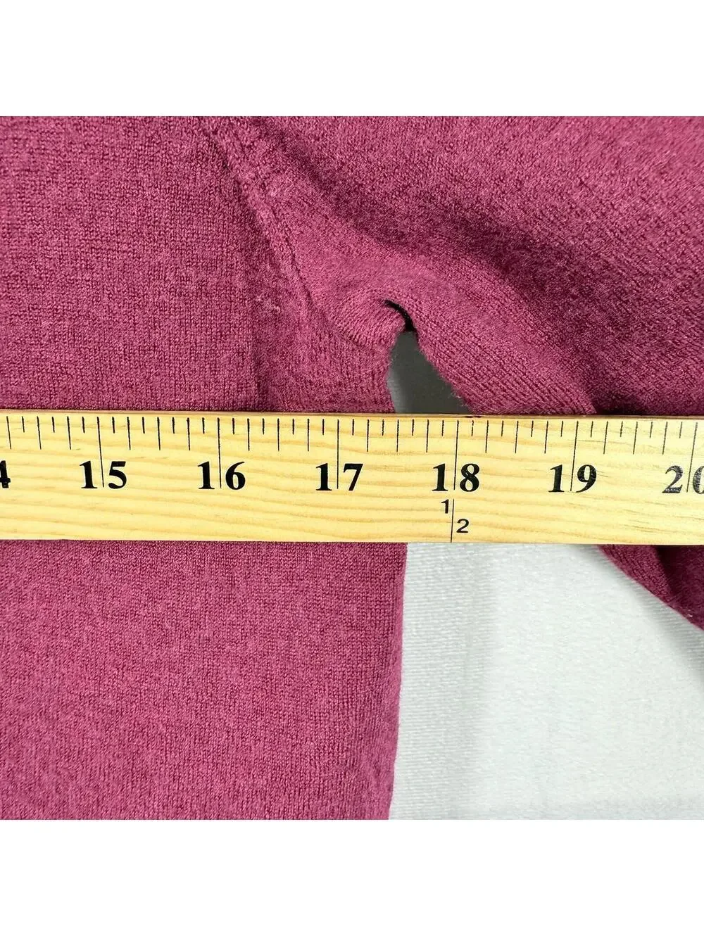 Talbots 100% Pure Merino Wool Sweater Women Merlot Sz Large Burgundy V-Neck Warm